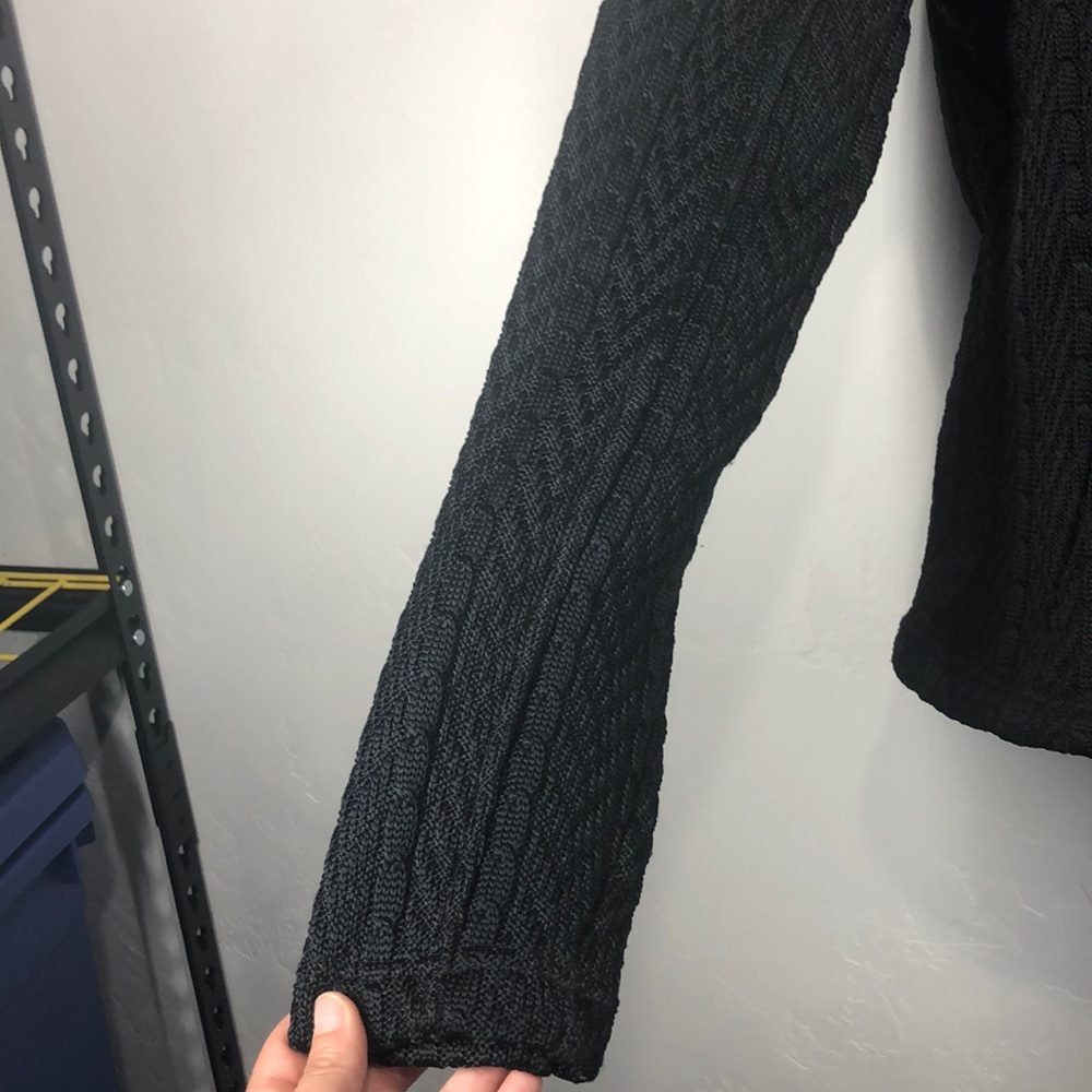 Spyder Black cable knit zip up jacket size small - Picture 5 of 10